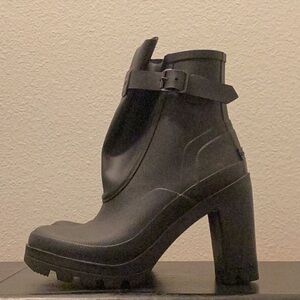 Hunter High Heel Ankle Rain Boots